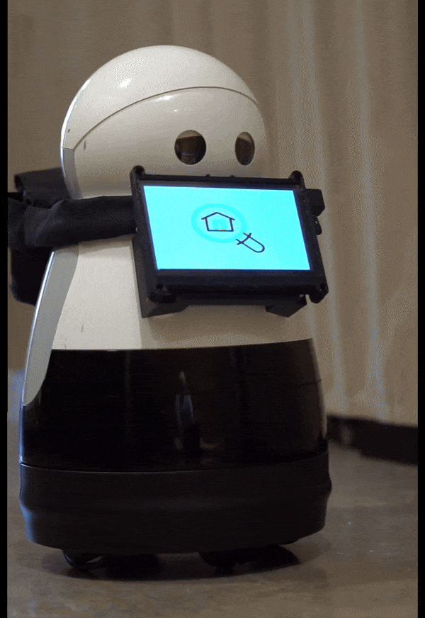 Video of a Kuri robot issuing a user-designed signal.