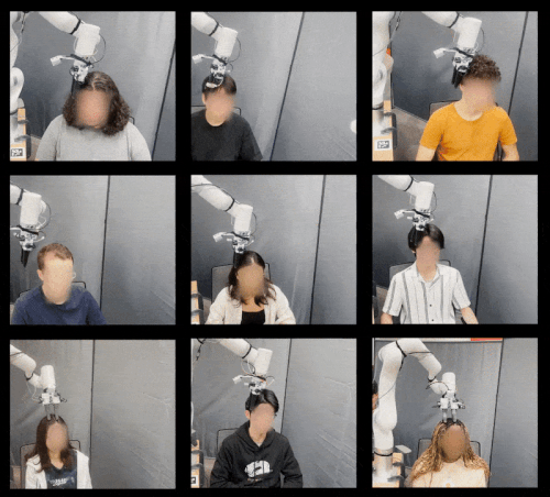 Video of MOE-Hair performing a variety of hair care tasks on different users.